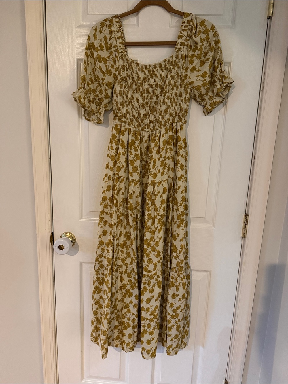Boho Floral Ruffle Maxi Dress